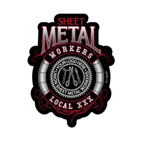 union made sheet metal stickers